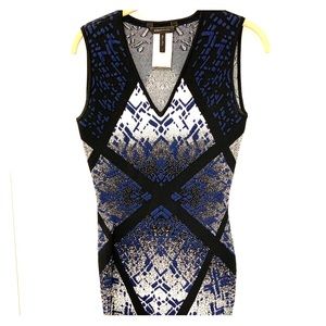 Sexy geometric design bodycon dress